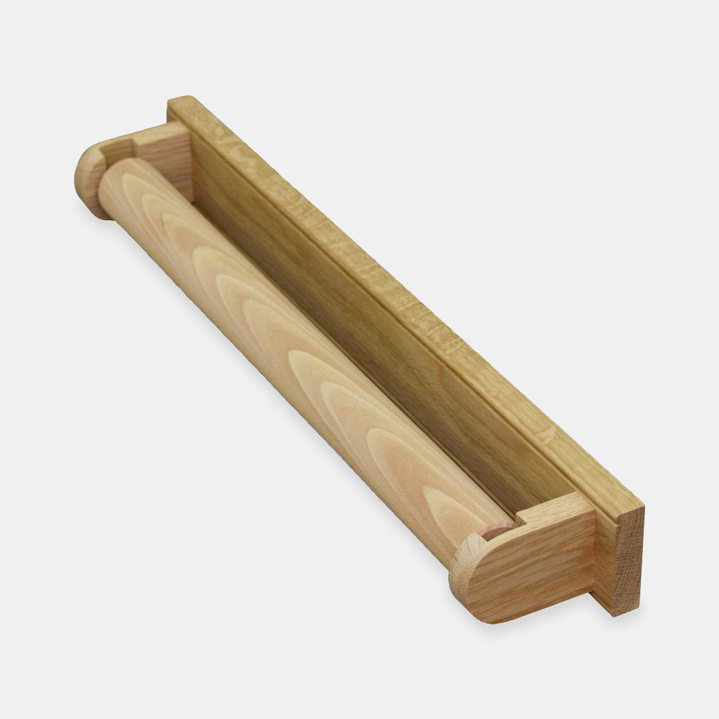 Oak Wall Roller Towel Rail