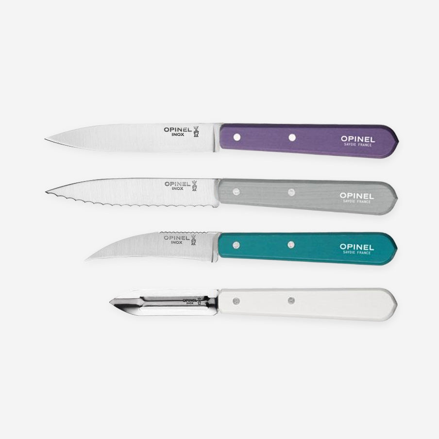 Opinel Kitchen Knives Box Set, Various Colours