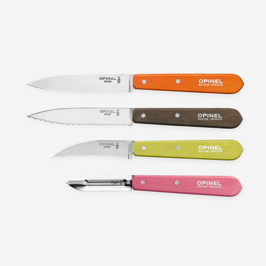 Opinel Kitchen Knives Box Set, Various Colours