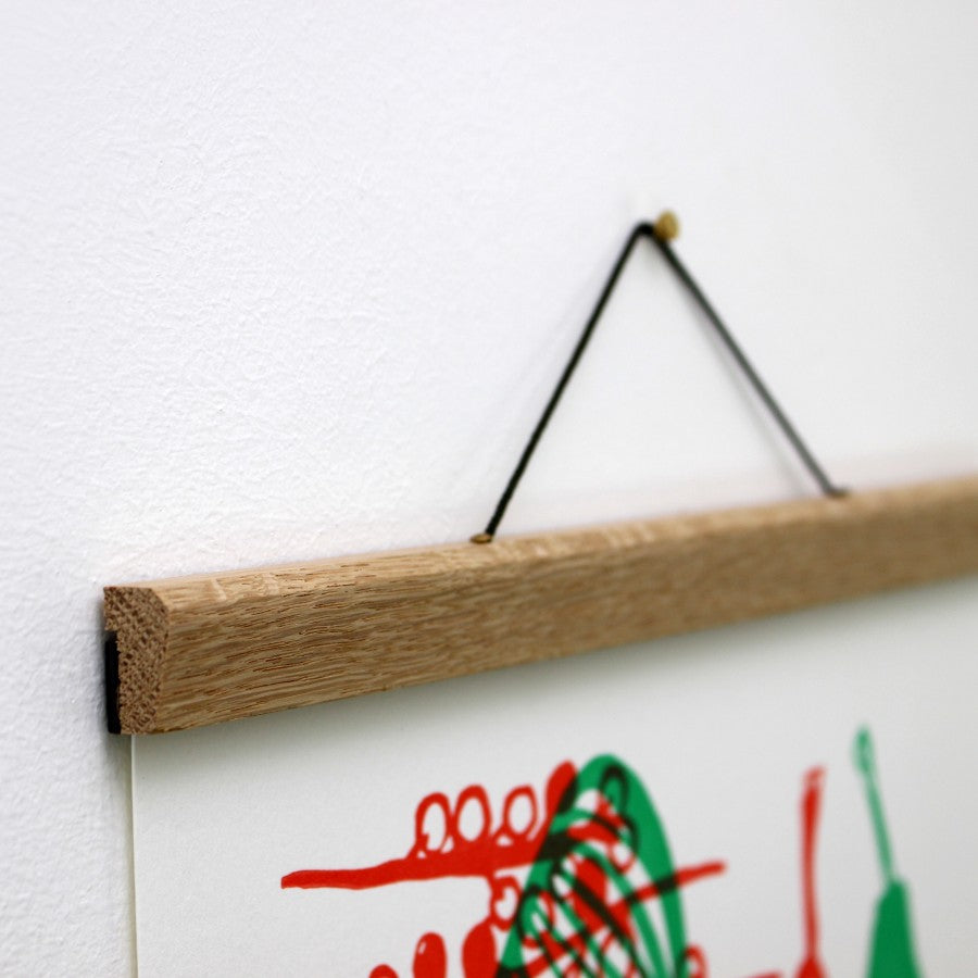 Oak Wood Poster Hangers