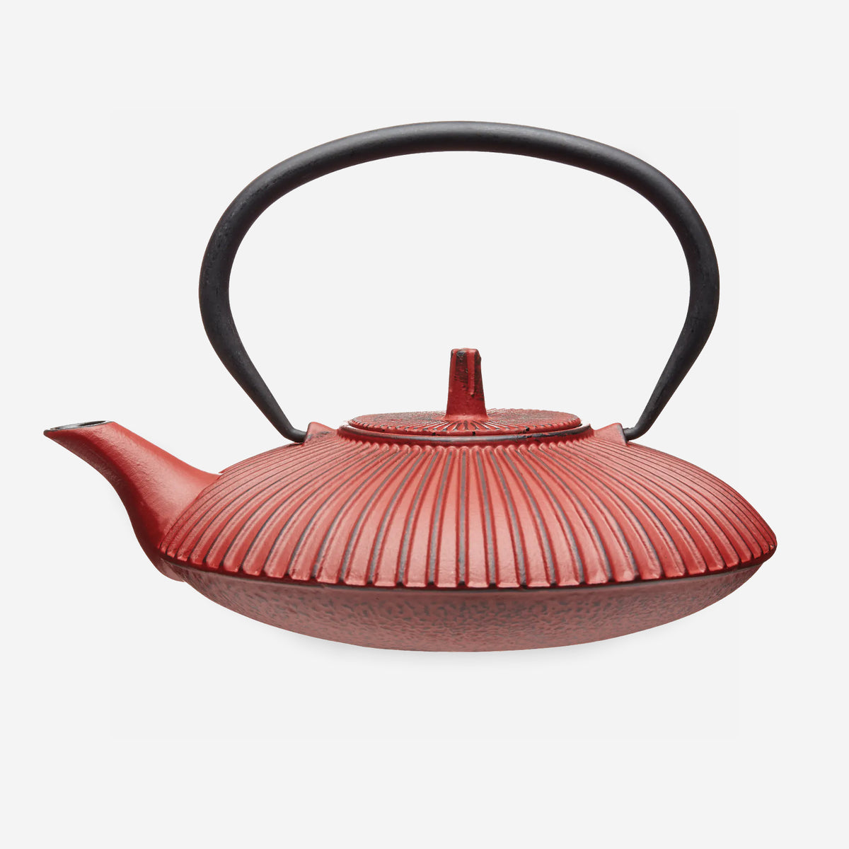 Red Cast Iron Teapot