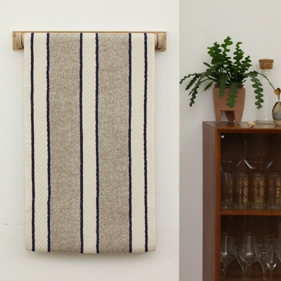 Oak Wall Roller Towel Rail