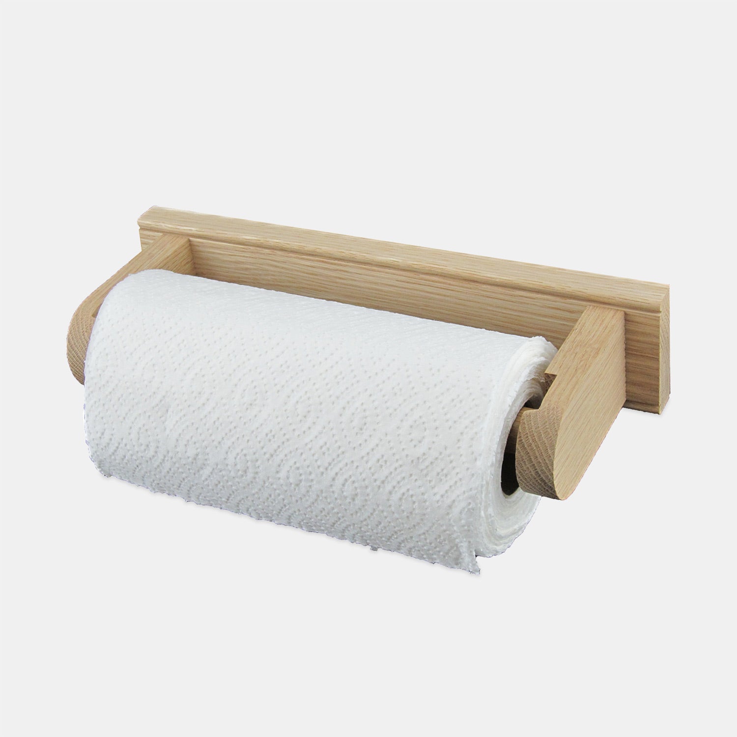 Oak Kitchen Roll Wall Holder