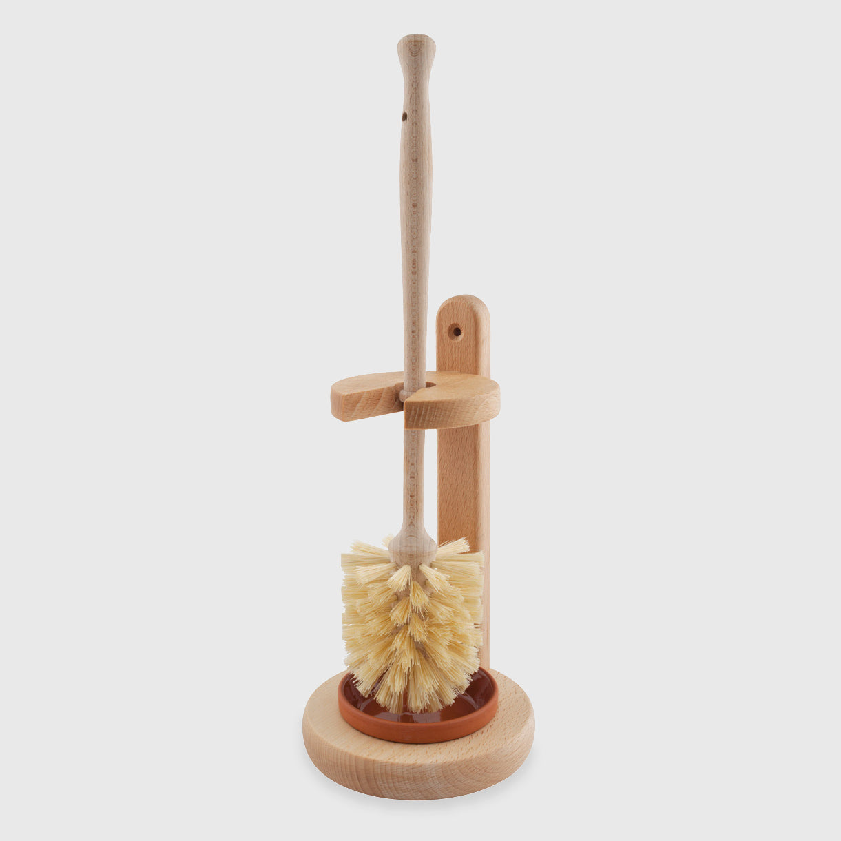 Wooden Toilet Brush & Stand Set